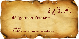 Ágoston Aszter névjegykártya